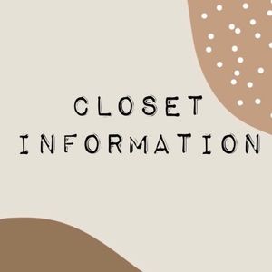 my closet info😇